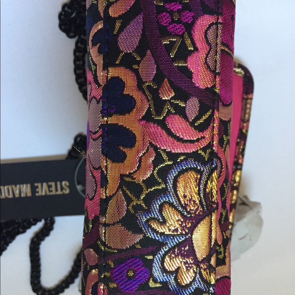 NWT STEVE MADDEN FLORAL BAG W/ detachable strap - Picture 8 of 10